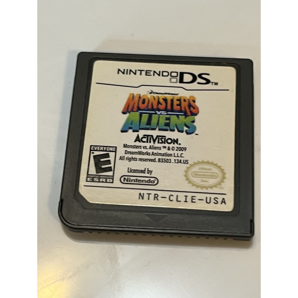 Monsters Vs Aliens (Nintendo DS, 2009) Game Cartridge‎ Only (Tested-Works)